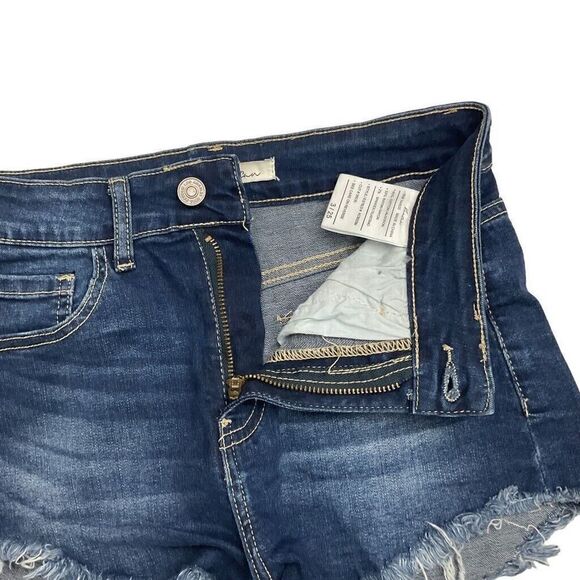 kan Can high rise Denim Shorts Women's/Juniors Sz 3 frayed Hem - Picture 3 of 6